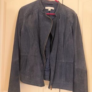 New York & Company Blue soft leather Jacket